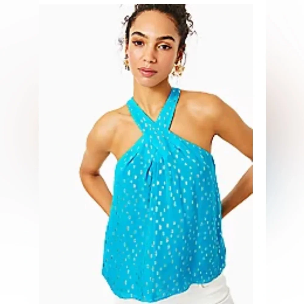 Lilly Pulitzer Rori Halter Blouse - Picture 1 of 2